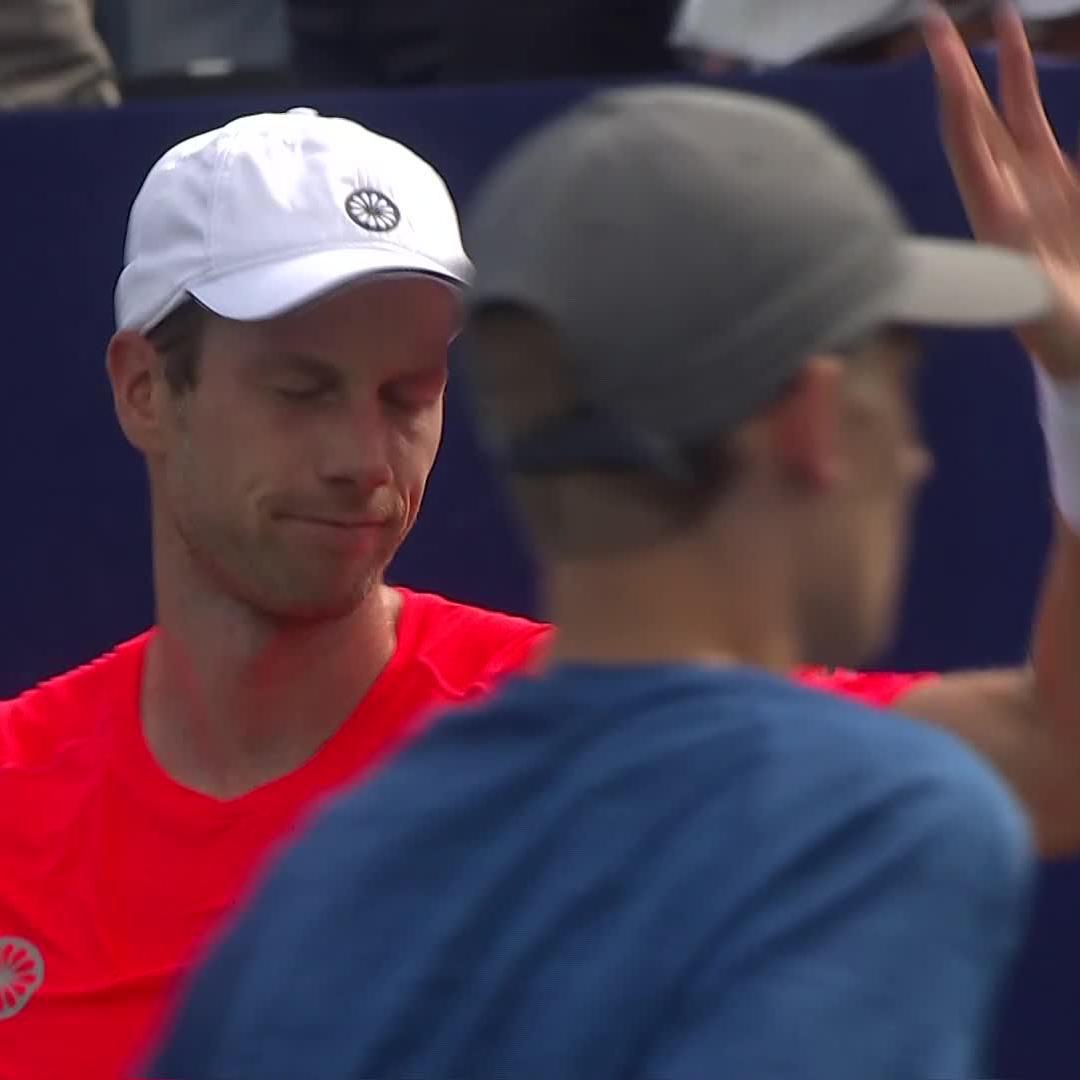 Got there in the end 🙌 Botic van de Zandschulp defeats Bu 6-3 5-7 6-3 and will pull double duty as he takes on Mtpetshi Perricard tonight in the semifinals! #WSOpen