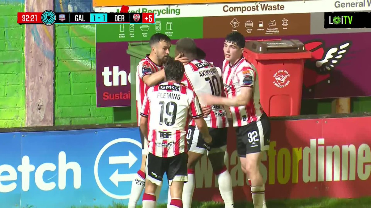 The 10 men score late on! Drama! GAL 1-2 DER