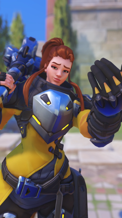 Sorry, Winston can’t come to the phone right now. He’s too busy popping off in Stadium! 📞😤 Hop in as Brigitte, Pharah, and Winston when Season 18 launches Aug 26 🏟️