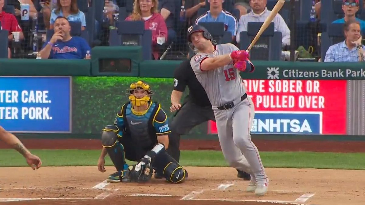 our catcher wants us to show you his first inning bomb so you b e t t e r be nice to him