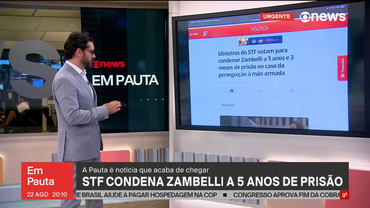 🚨AGORA: O STF condena a deputada Carla Zambelli a 5 anos e 3 meses de prisão por porte ilegal de arma de fogo.