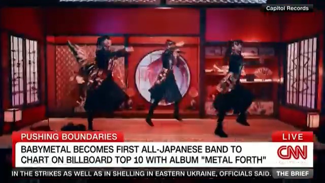 I was trying to find the Babymetal video on CNN that was mentioned on Reddit for quite a while, and I managed to find it on CNN J. As you can see, it has the audio dubbed in Japanese, but you can still understand it in both languages. #Babymetal #CNN #TheBrief