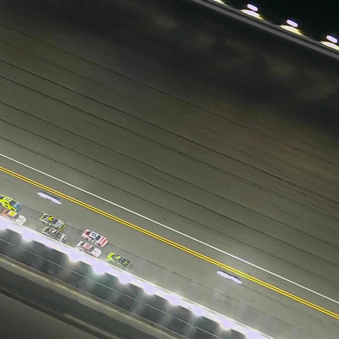 .Harrison Burton spins midpack and the field continues on.