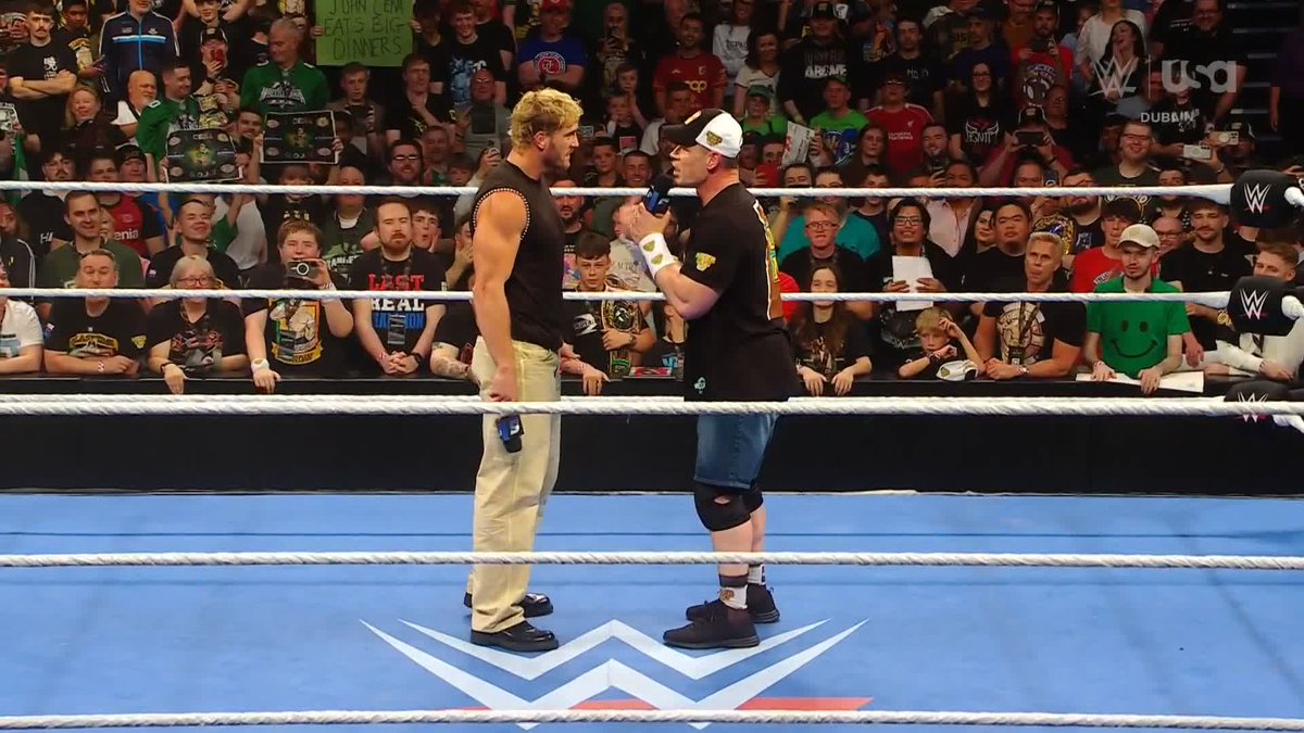 .John Cena gave Logan Paul a much needed Attitude Adjustment 😮💨