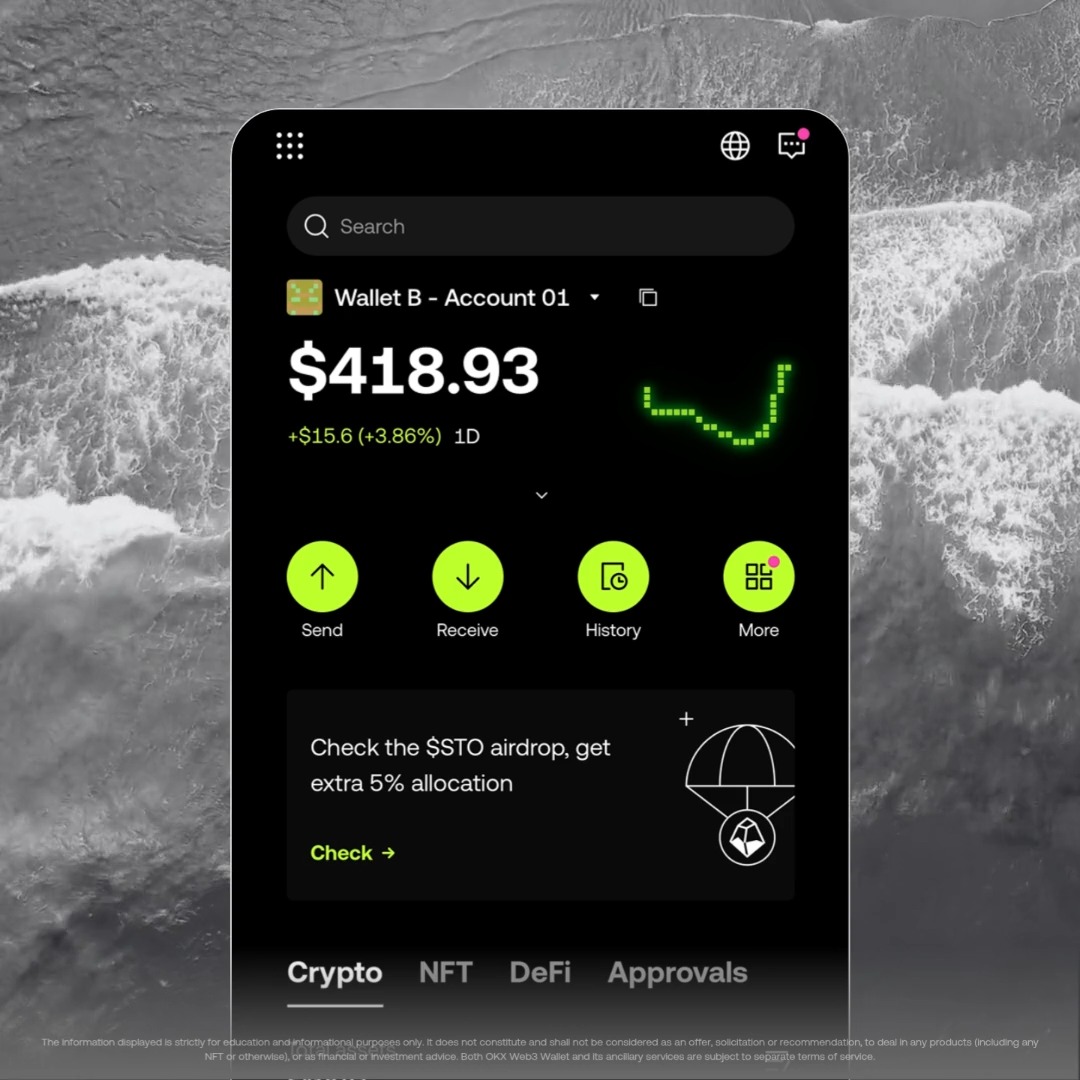 One wallet. All of crypto. 🟡 Millions of tokens across 140+ chains 🔁 Best prices from 500+ DEXs 🌐 Thousands of curated dApps 🔒 Security ranked #1 by CertiK