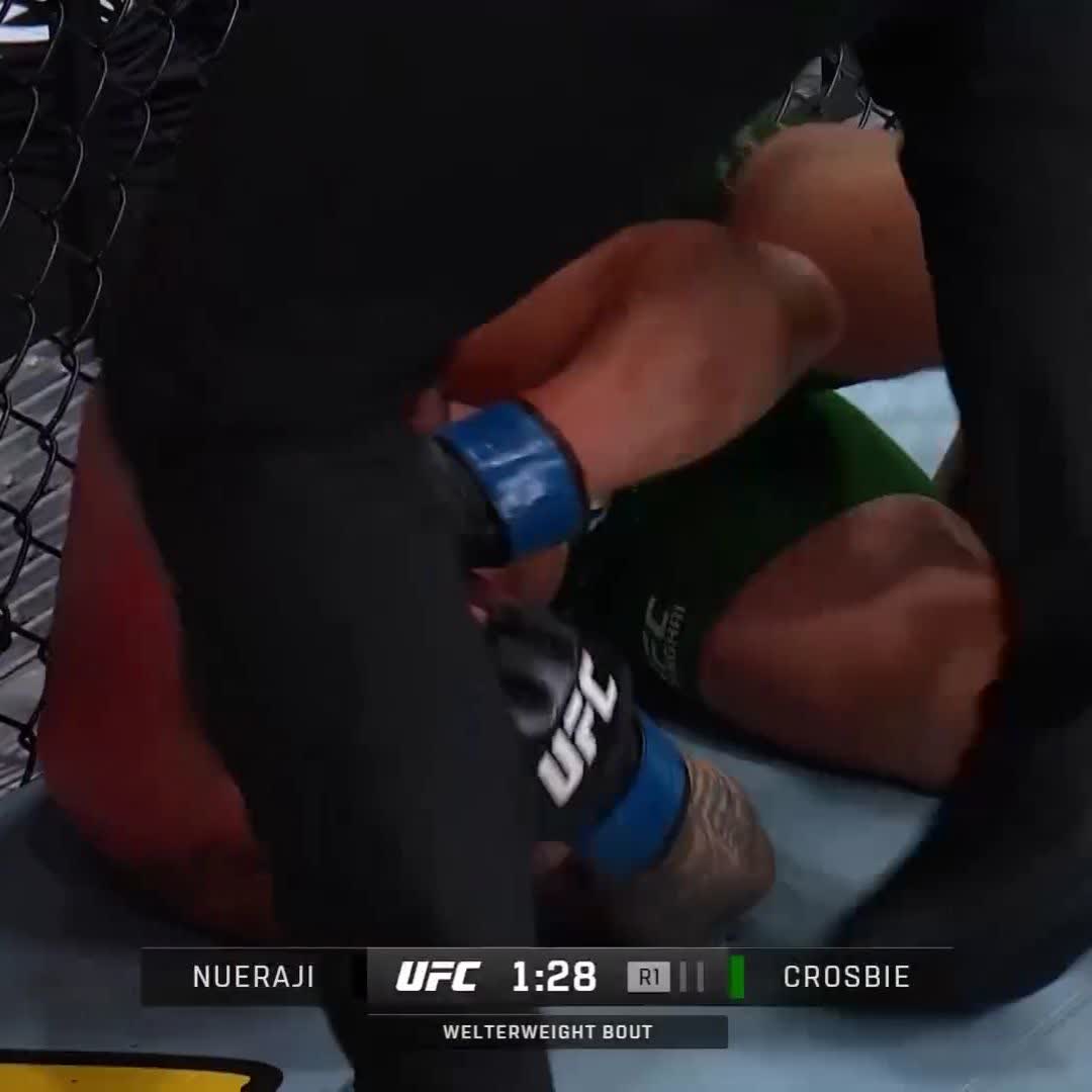 Finishing the fight on the ground 💪 Nueraji Taiyilake earns the TKO in his debut on short notice! 😤 [ #UFCShanghai | LIVE NOW on ESPN+ ]