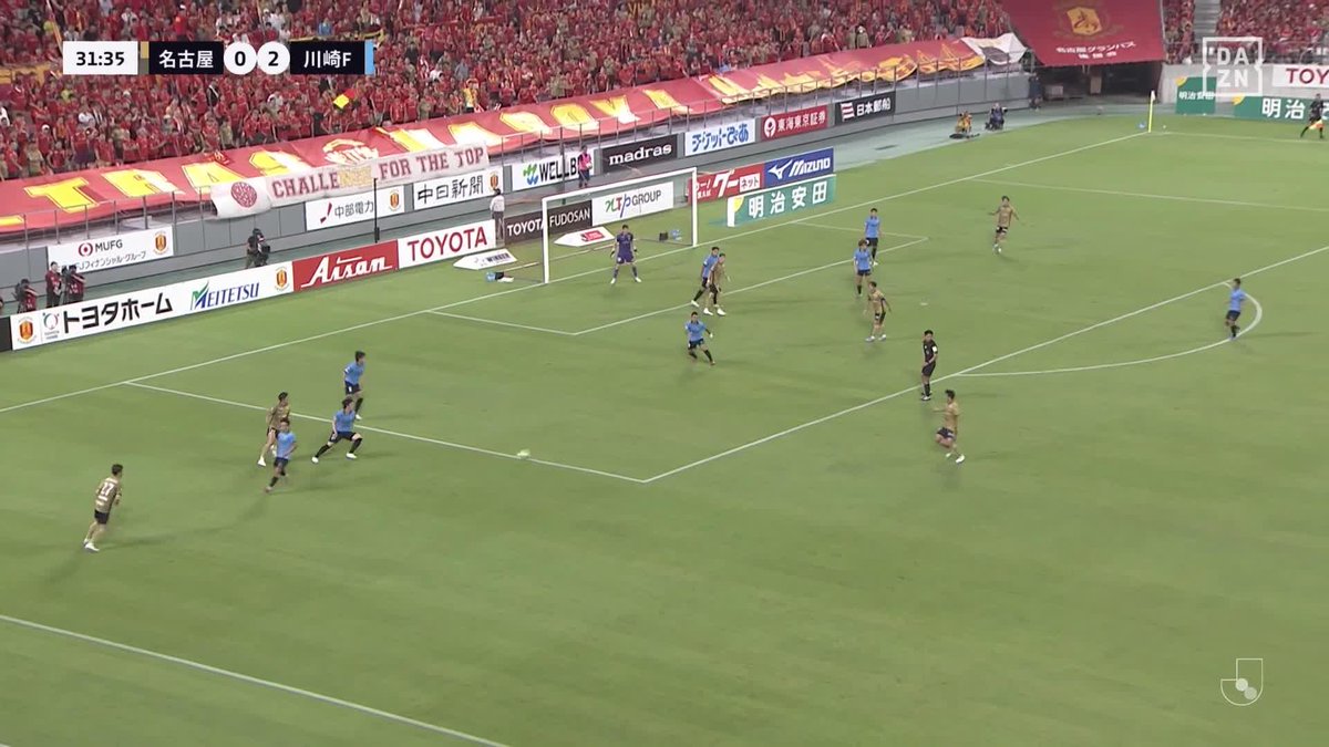#モーメントブースター でシェアして盛り上がれ!​ ⚽️ゴール (31:42) 👟壮一朗 森​​ 🆚名古屋グランパス vs 川崎フロンターレ ​📺​DAZNでライブ配信中​ #DAZN #FanZone