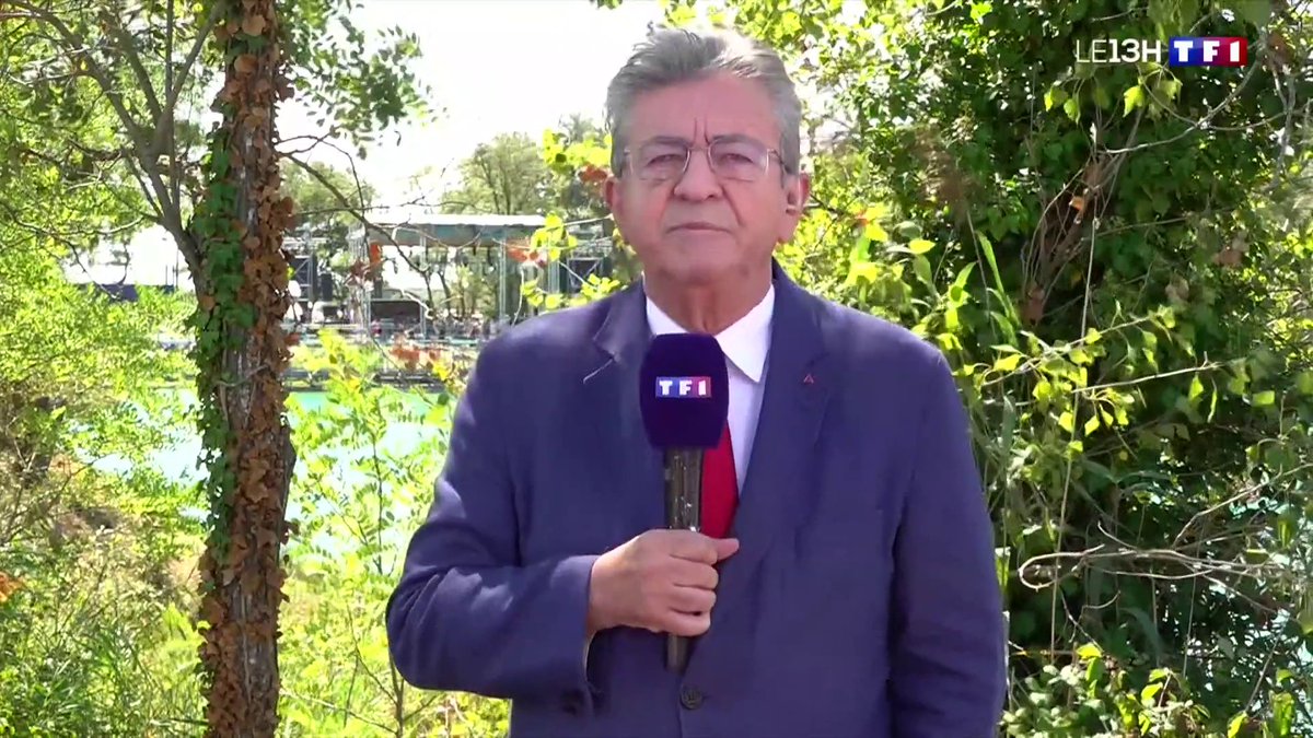 "Nous souhaitons que les syndicats (...) appellent à une grève générale" le 10 septembre "pour donner à cette journée une immense puissance", Jean-Luc Mélenchon dans #LE13H de TF1