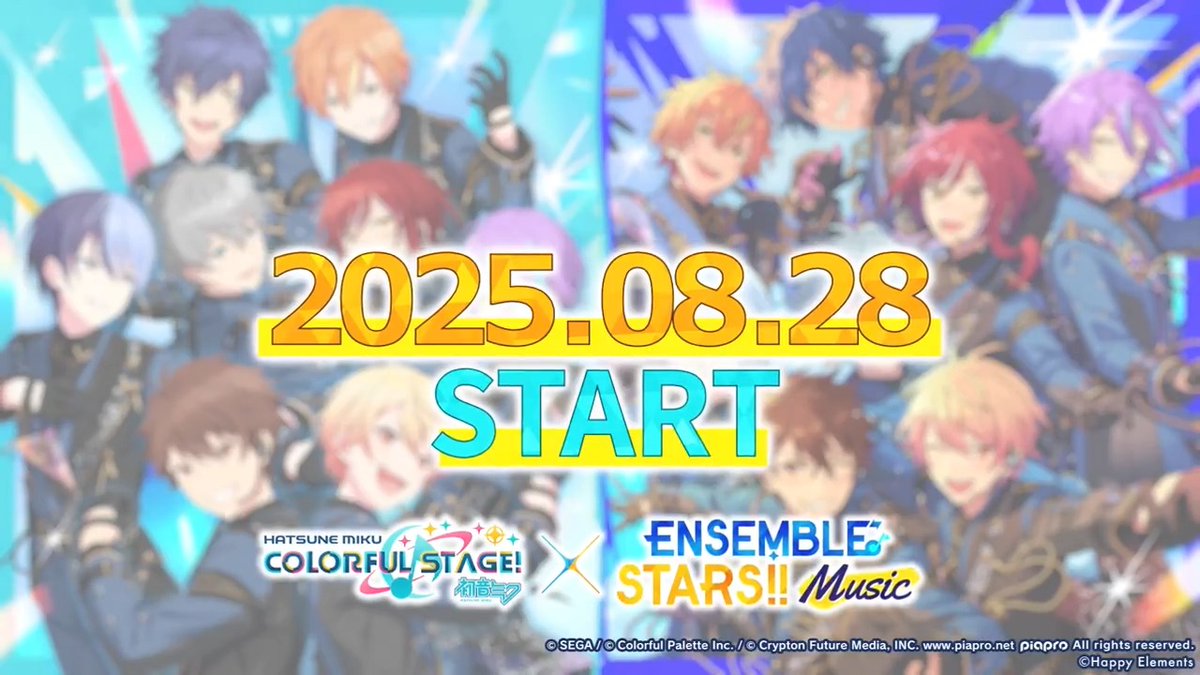 Ensemble Stars!! Music × HATSUNE MIKU COLORFUL STAGE Collaboration Coming Soon! Collaboration Event PV Release! Please stay tuned for more information!