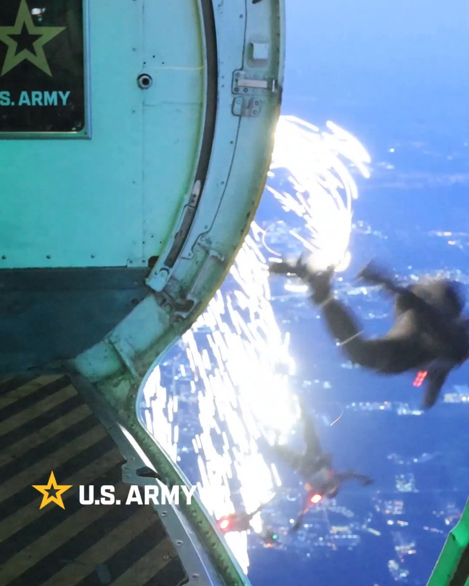 THROWBACK: Watch the US Army Parachute Team jump into the night during the Army's 250th Birthday Celebration. #Army250