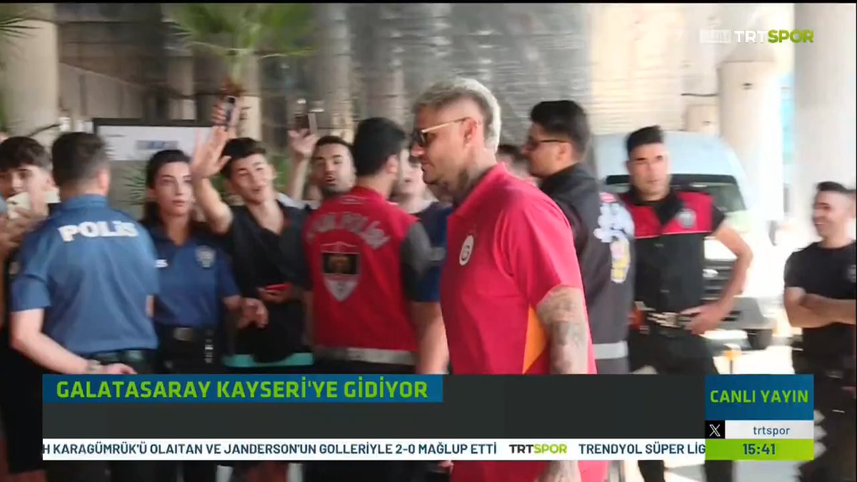 Kaptan Mauro Icardi, Kayserispor maçı kadrosunda yer aldı.