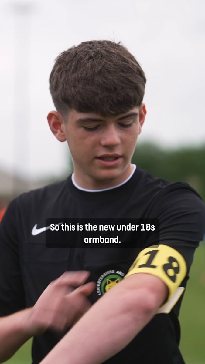 Introducing the Under-18 Referee Armband 🗣​ ​ A visual notice to players, coaches and spectators to encourage patience and respect for our young officials 🤝
