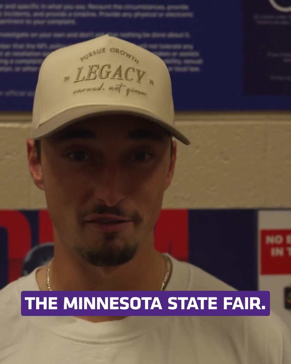 So how do you spend the time between your first NFL preseason and final roster cutdowns? The Minnesota State Fair, of course.