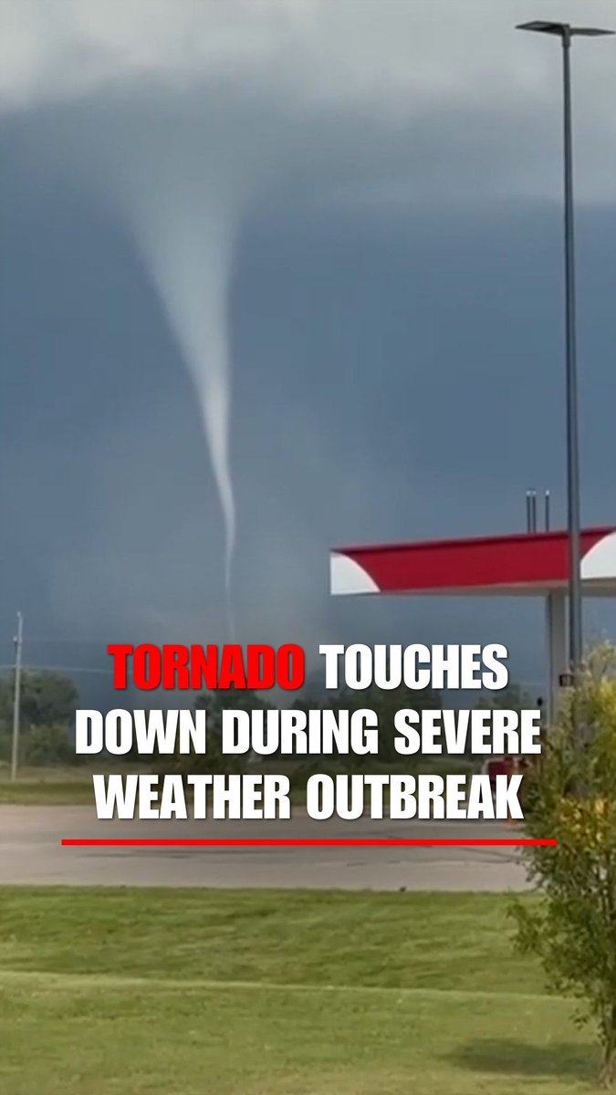 WATCH: A single tornado forms in the distance during a severe weather outbreak in North Dakota earlier this week.