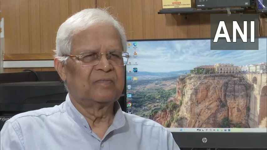 #WATCH | Delhi | On the arrest of Former Sri Lankan President Ranil Wickremesinghe, Journalist with Sri Lankan newspaper ‘The Island’ S Venkat Narayan says, "I'm surprised by his arrest. There is no corruption involved in what he did. He went to Cuba to attend a G77 summit. Then from Havana, he went to New York to attend the UN General Assembly. On the way back to Colombo, he stopped by in London. His wife, who is a professor of English, normally comes to Jaipur for the Jaipur Literary Festival. A local university invited both of them to a ceremony. From London, he stopped by and drove 200km to Wolverhampton... The expenses involved in Maitre's (Wickremesinghe's wife) travel were taken care of by her. The Sri Lankan government is saying that the 10 other people who went to Wolverhampton with them were government employees, and they used them for a private trip. And then they arrested him. This is not a corruption at all... The security has to be provided to the president, even if he is a private individual... The President of Sri Lanka cannot keep the security back and drive to Wolverhampton..."