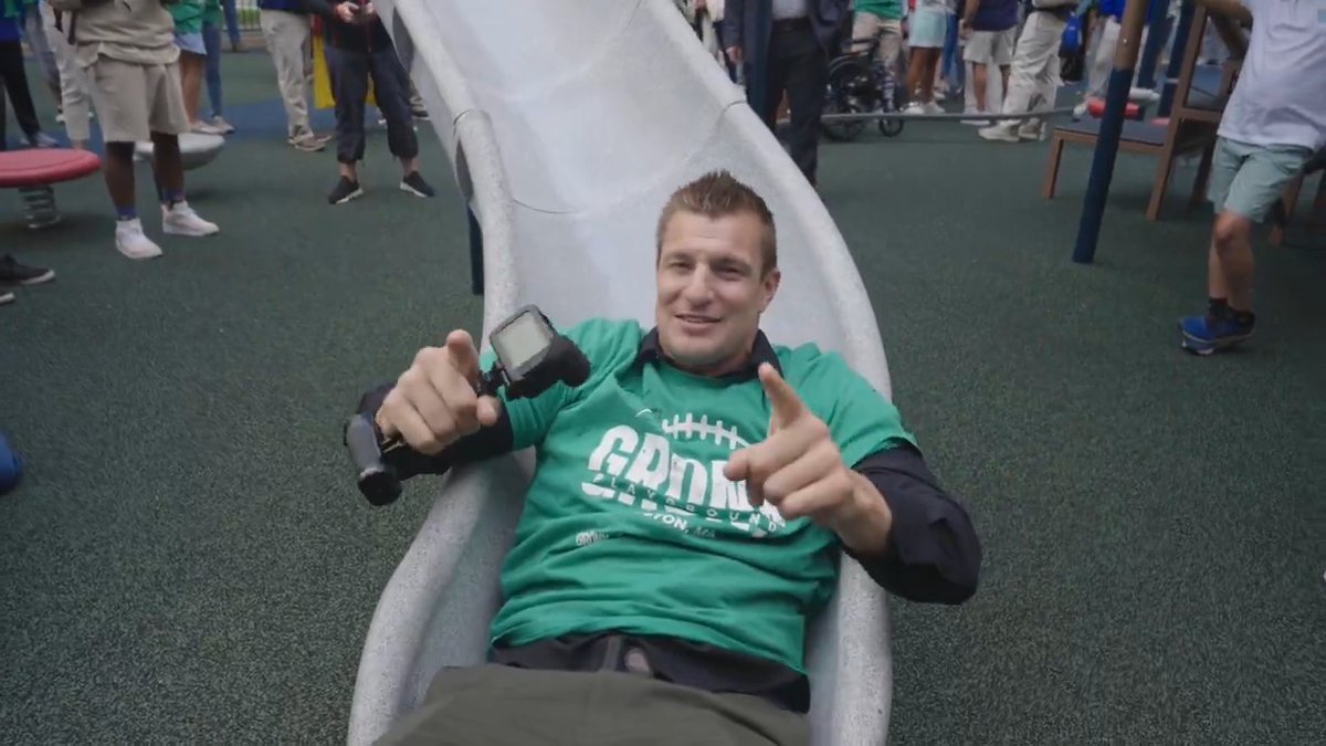 Gronk Playground is officially open 🙌🛝 Rob Gronkowski unveils new playground in Boston!