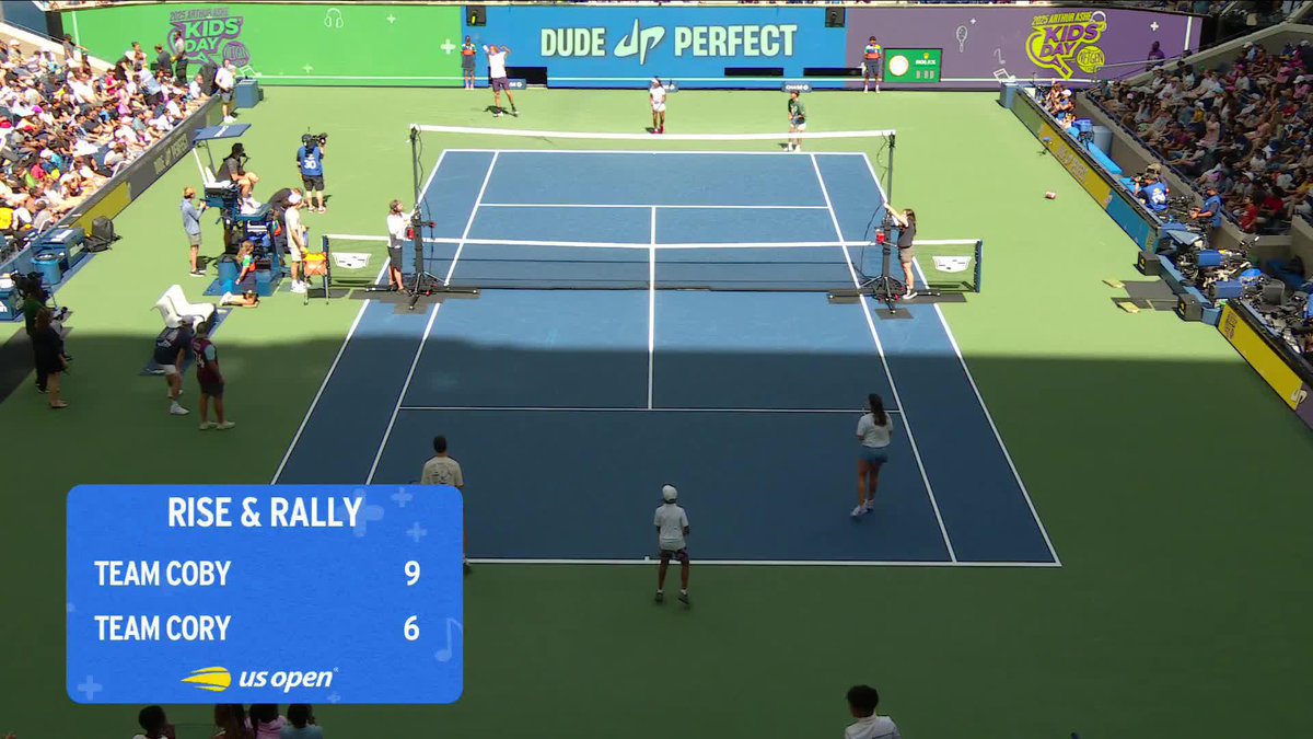 Tennis with a 12-feet-high net, anyone? 😅 Dude Perfect