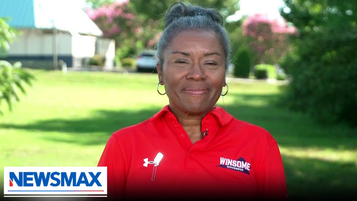 On Saturday's "America Right Now," Virginia Lt. Gov. Winsome Earle-Sears blasted her opponent in the gubernatorial race for not immediately condemning a racist protest sign at a school board meeting. Winsome Earle-Sears Tom Basile 🇺🇸
