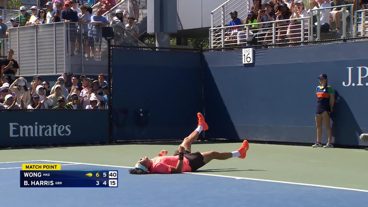 Esto significa ser el primer jugador en la historia de tu país en clasificar a un Grand Slam 🥹 Se llama Coleman Wong y es de Hong Kong 🇭🇰