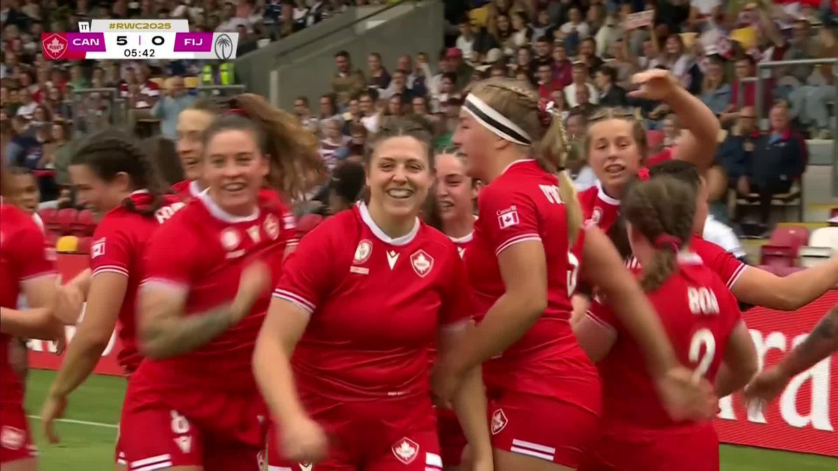 A dream start for Canada 🙌 Sophie de Goede scores her nations first try of the 2025 Rugby World Cup after just 5 minutes 🇨🇦 Stream every Rugby World Cup match on Paramount+ 🏉