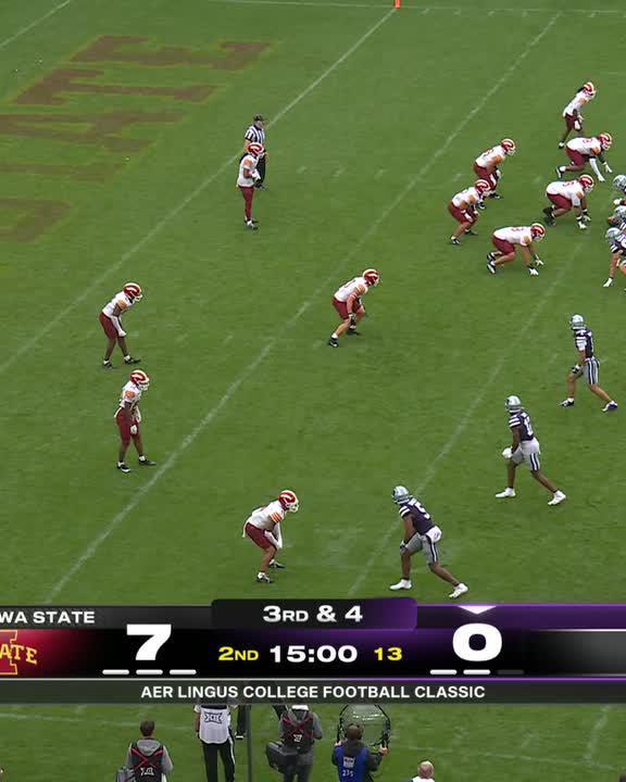 Avery Johnson scores on the scramble as K-State Football evens things up in Dublin 🇮🇪 #Big12FB | 📺 ESPN