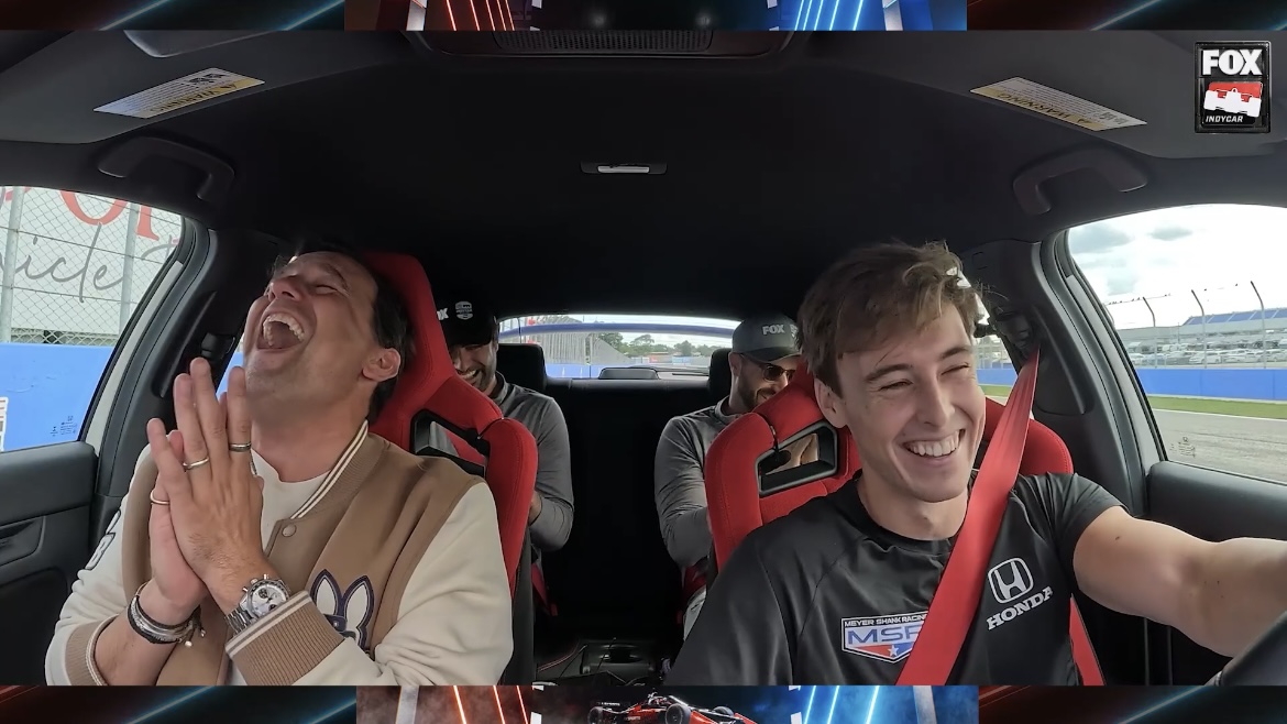 "You look like you've seen a ghost." This one got WILD 😂 Sit back and enjoy Marcus Armstrong taking Will Buxton, James Hinchcliffe and Jack Harvey on a ride around Milwaukee Mile.