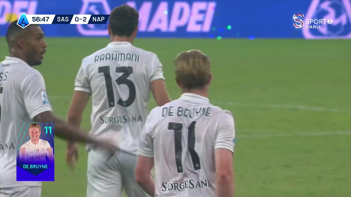 Sihrine, başka bir formayla devam ediyor. Kevin De Bruyne, Napoli formasıyla ilk golünü buldu.