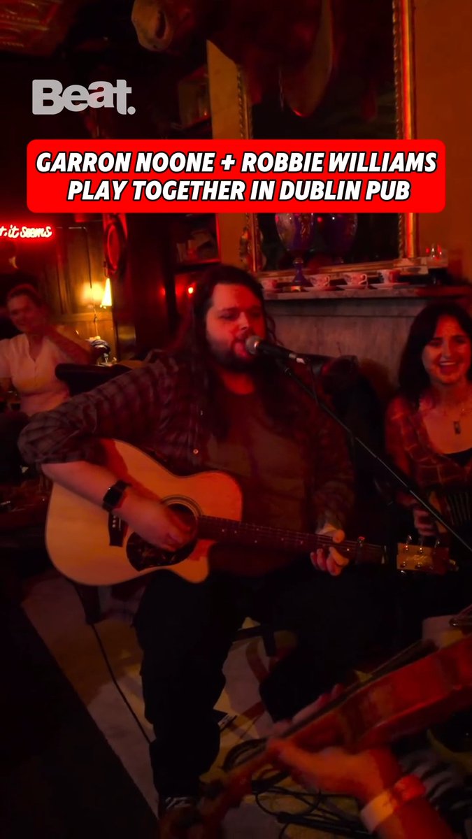 This is the craziest thing you'll see today!!💥 Robbie Williams caught up with the delicious Garron Noone in a Dublin Pub last night and I gotta say, Robbie Williams covering Joe Dolan was not on my bingo card!