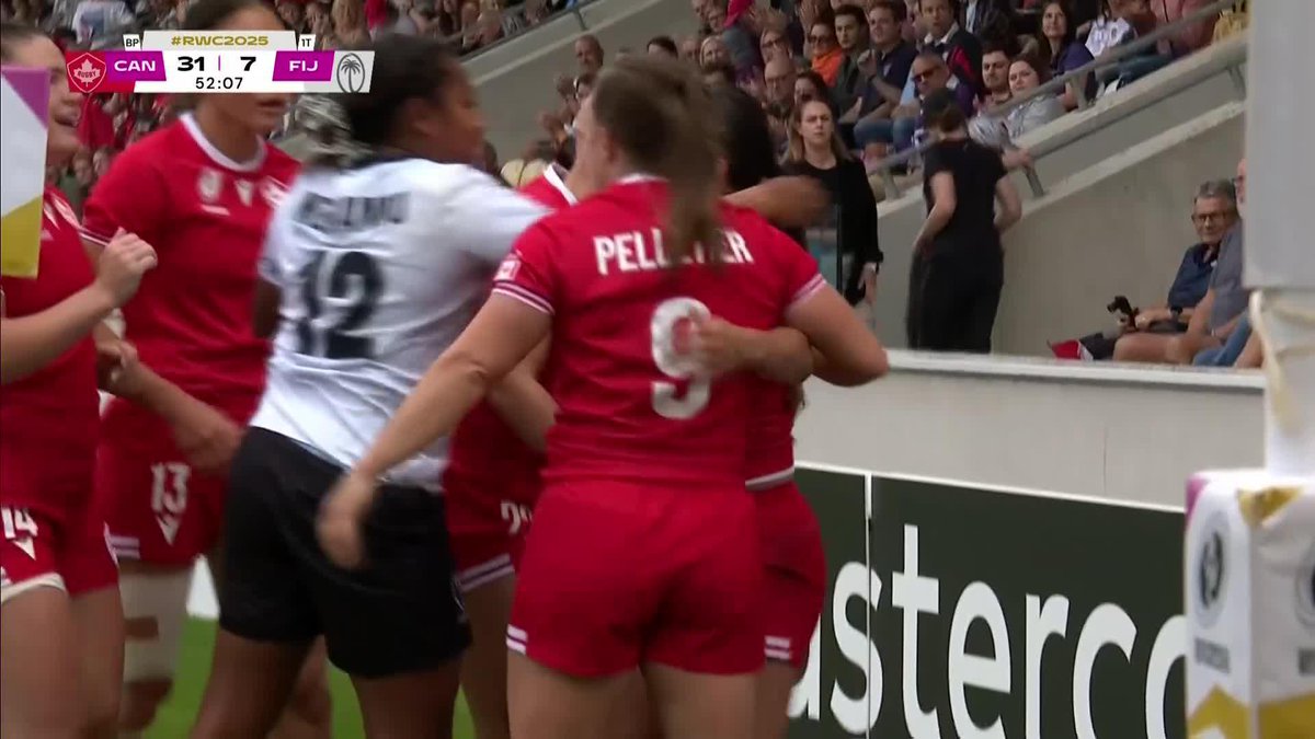 Simply unstoppable 💪 Canada show off their pace to extend their lead over Fiji 🔥 Stream every Rugby World Cup match on Paramount+ 🏉