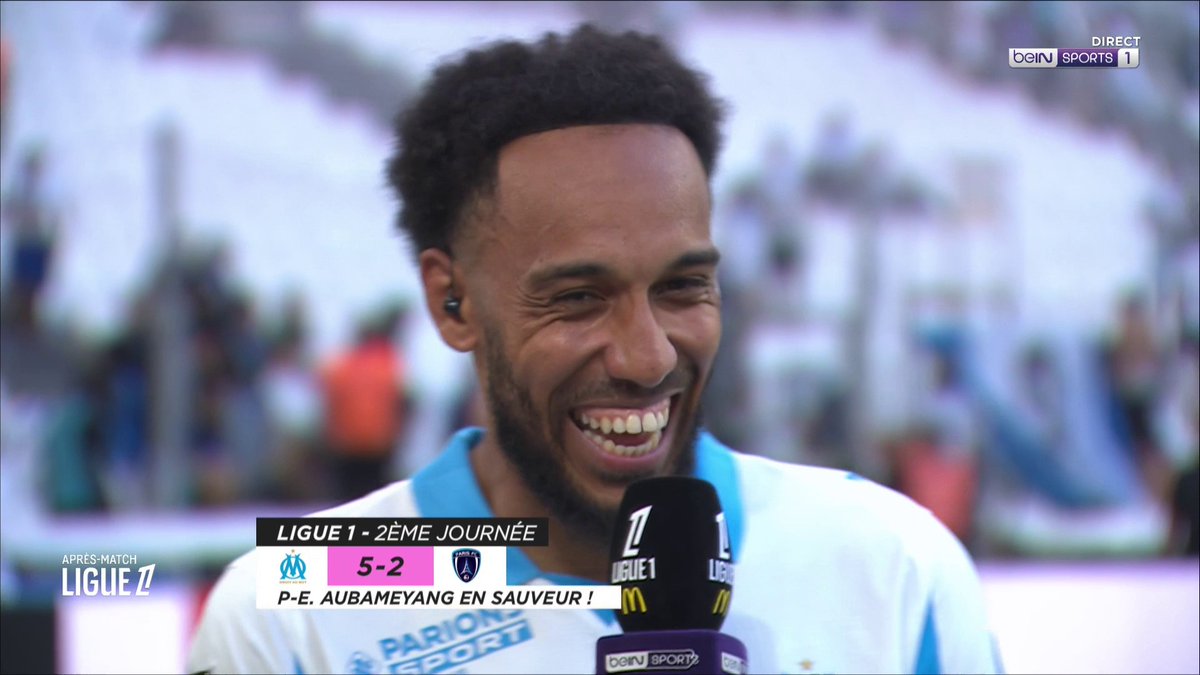 Les mots d'AUBA⚡️ après la victoire et son doublé contre le Paris FC. Écoutez ce qu'il dit à partir de 2min 30sec, quel grand joueur au service du club 🥹 🎥 beIN SPORTS