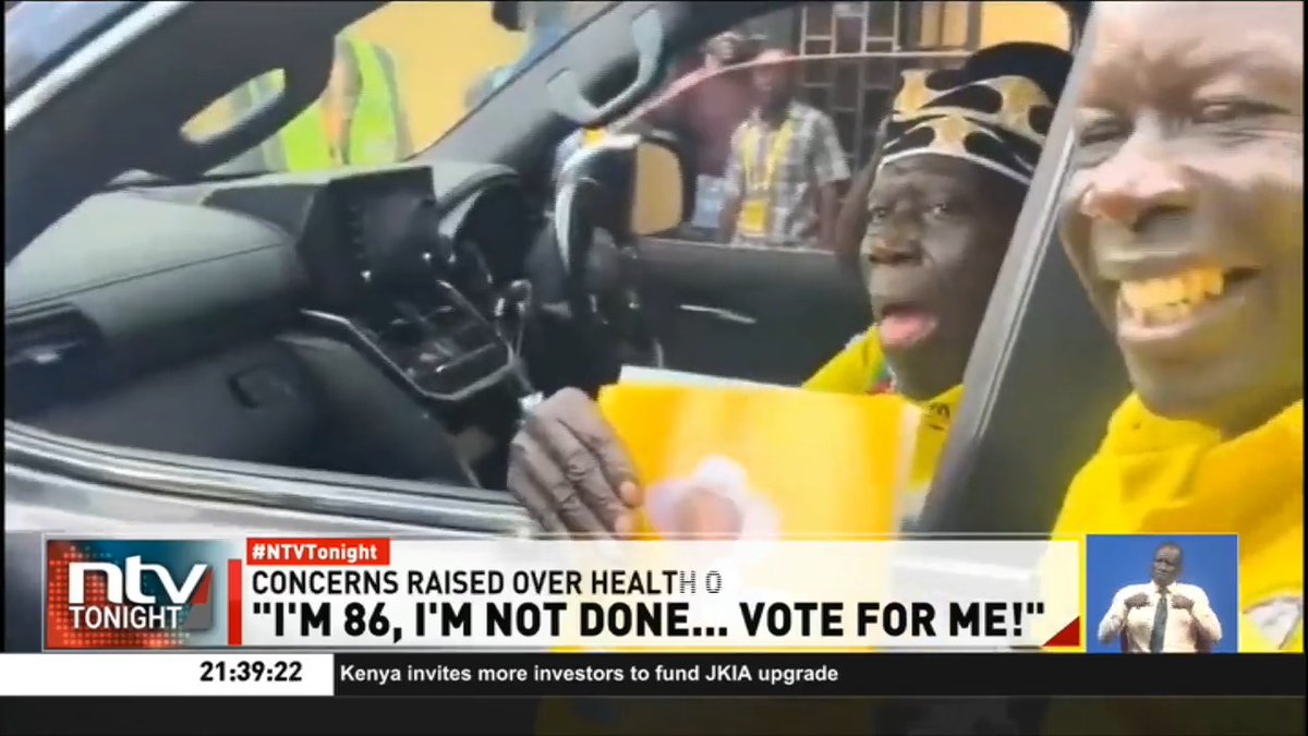 “I’m 86, I’m Not Done… Vote For Me!” Uganda’s oldest candidate in next year’s January general election, Retired General Moses Ali has dismissed those calling for his retirement in politics. #NTVWeekendEdition Duncan Khaemba Zainab Ismail