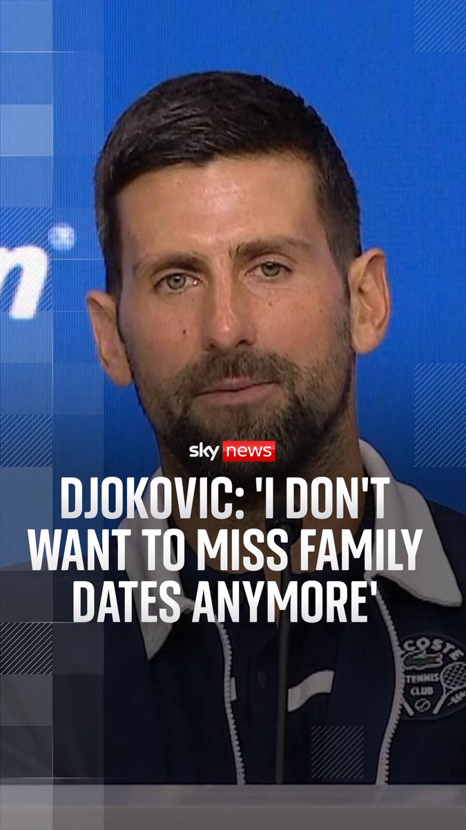 24-time slam champion Novak Djokovic says he does not want to be missing important family dates 'anymore' as he heads into the US Open.