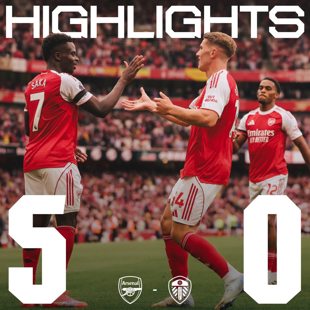 Five goals. Clean sheet. Three points at home. 🤩 Catch the highlights from our big win over Leeds United 📺