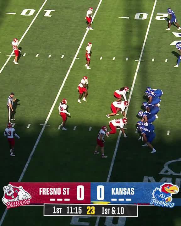 The Jayhawks are scoring touchdowns at The Booth again. Nature is healing. Cam Pickett bounces outside and into the end zone for the first Kansas Football touchdown of 2025. #Big12FB | 📺 FOX College Football