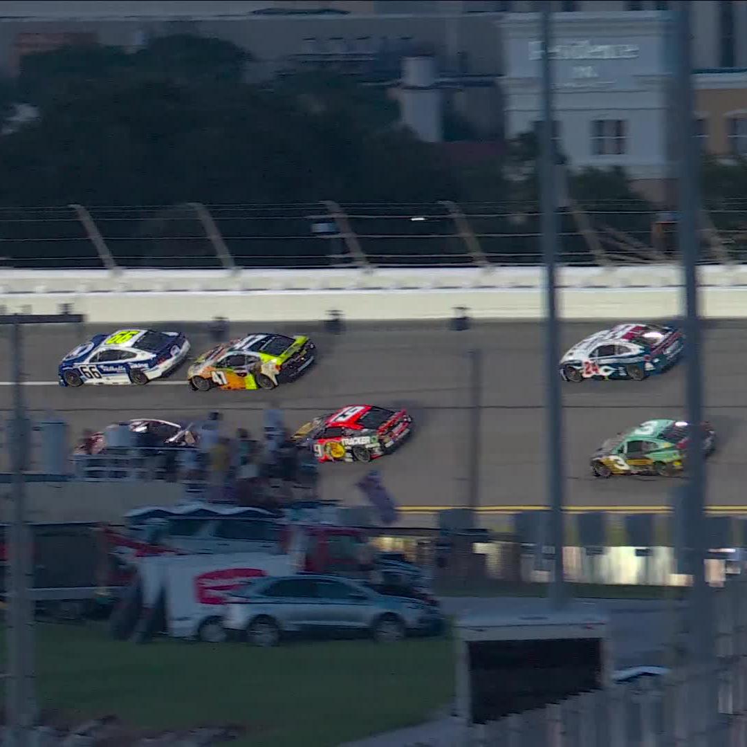 That's some heads-up driving by Ricky Stenhouse Jr.!