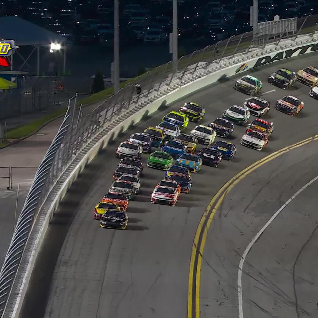 This is NOT how Tyler Reddick wanted his night to go. The Nos. 34 and 45 get together and go sliding down the frontstretch!