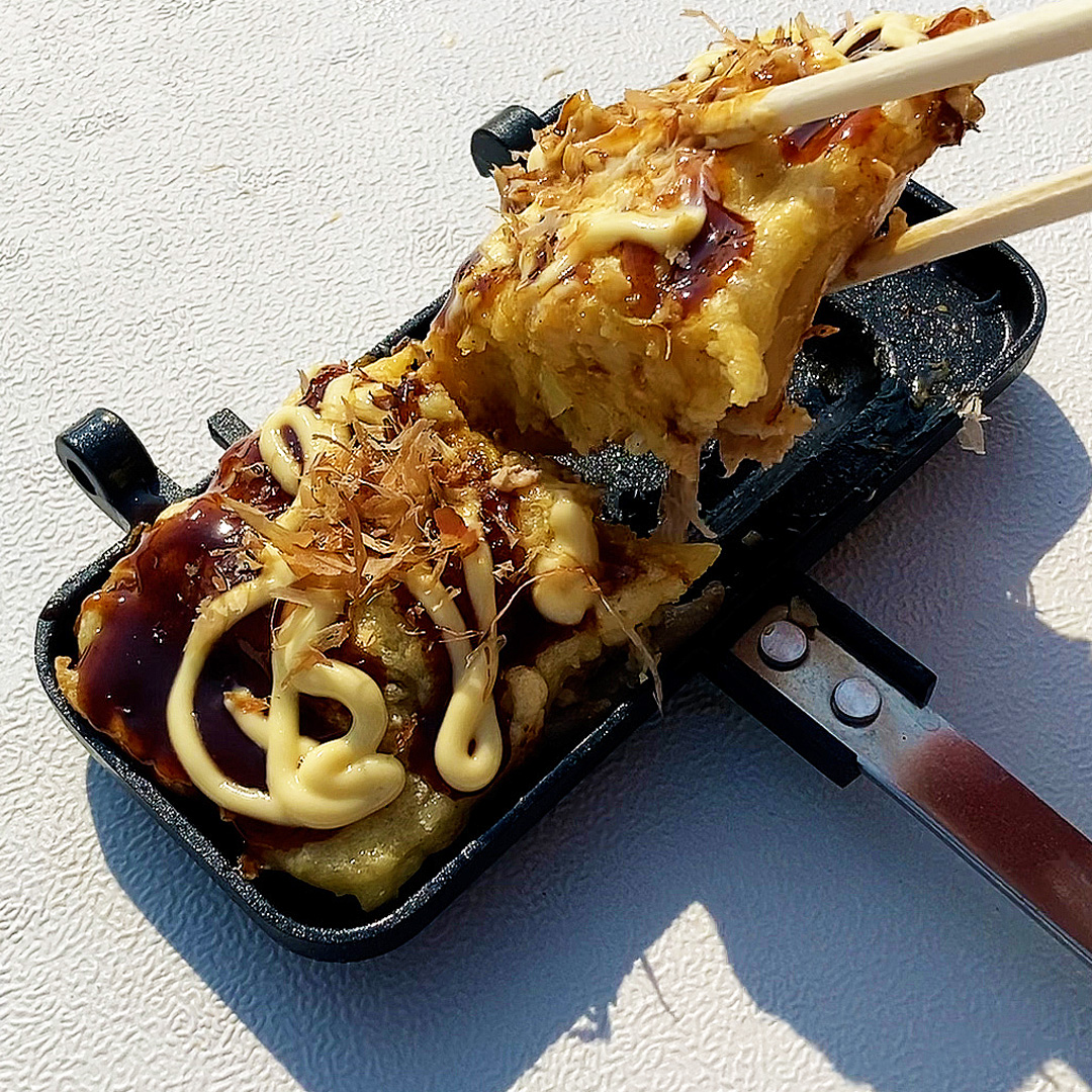 【鉄板いらず！】ホットサンドメーカーでお好み焼き / Okonomiyaki in a Sandwich Maker😋✨