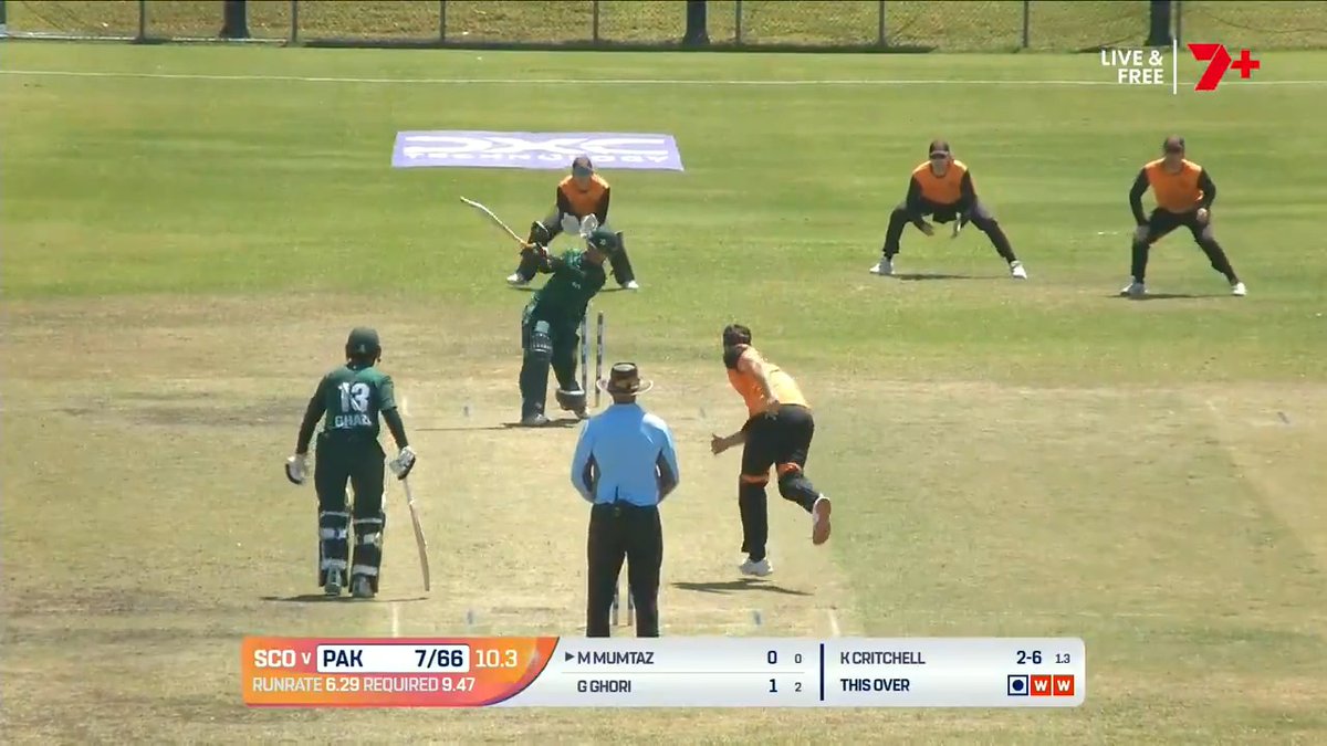 A hat trick to Perth Scorchers's Keaton Critchell in the Top End T20! Wait for the hat trick ball... #TopEndT20 | Live on 7plus