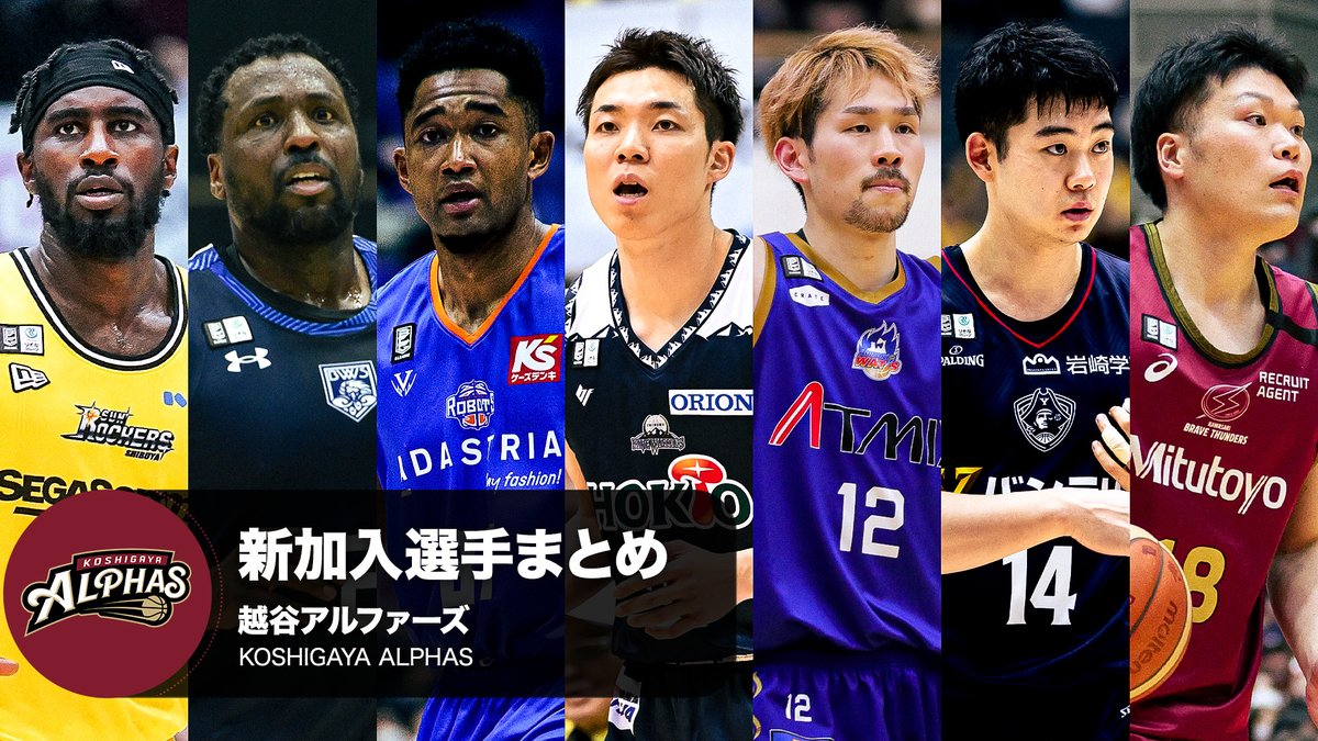 クラブを支える新たな力💪 越谷アルファーズへ加入する選手をまとめました! 越谷アルファーズ ※写真・動画は2022-23シーズン,2024-25シーズン #Bリーグ #りそなグループ