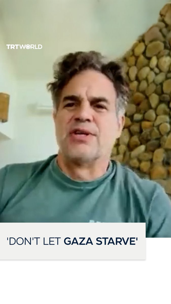 “President Trump... Germany... Europe... UK do something!” Actor Mark Ruffalo demands states to take action against Israel's starvation of Palestine's Gaza, saying “don't let Gaza starve, speak up”