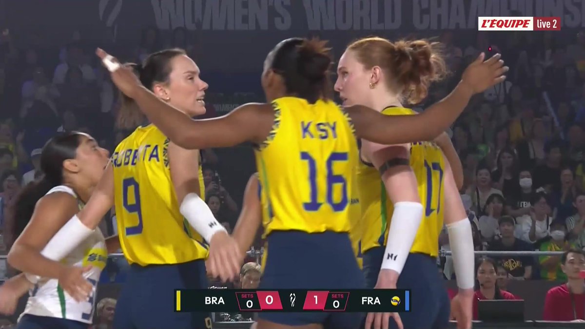 🏐 Deux jours après leur succès face à Porto Rico en ouverture des Mondiaux, les Bleues se mesurent à un adversaire d’un tout autre calibre : le Brésil Pour suivre le match >