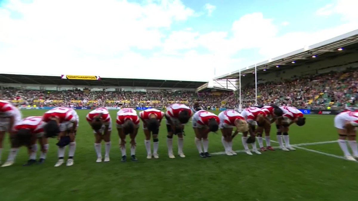 A beautiful display from Japan after their first game at the 2025 Rugby World Cup 🙏