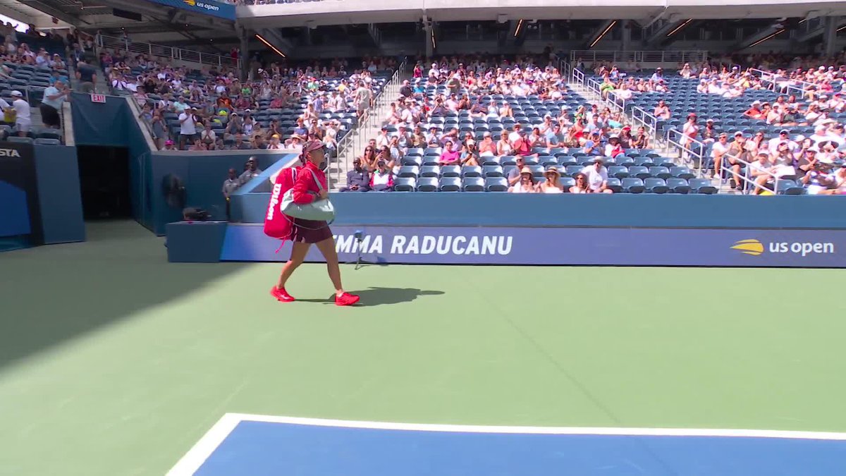 2021 champion Emma Raducanu takes to the court! She faces Ena Shibahara in her 2025 opening round.