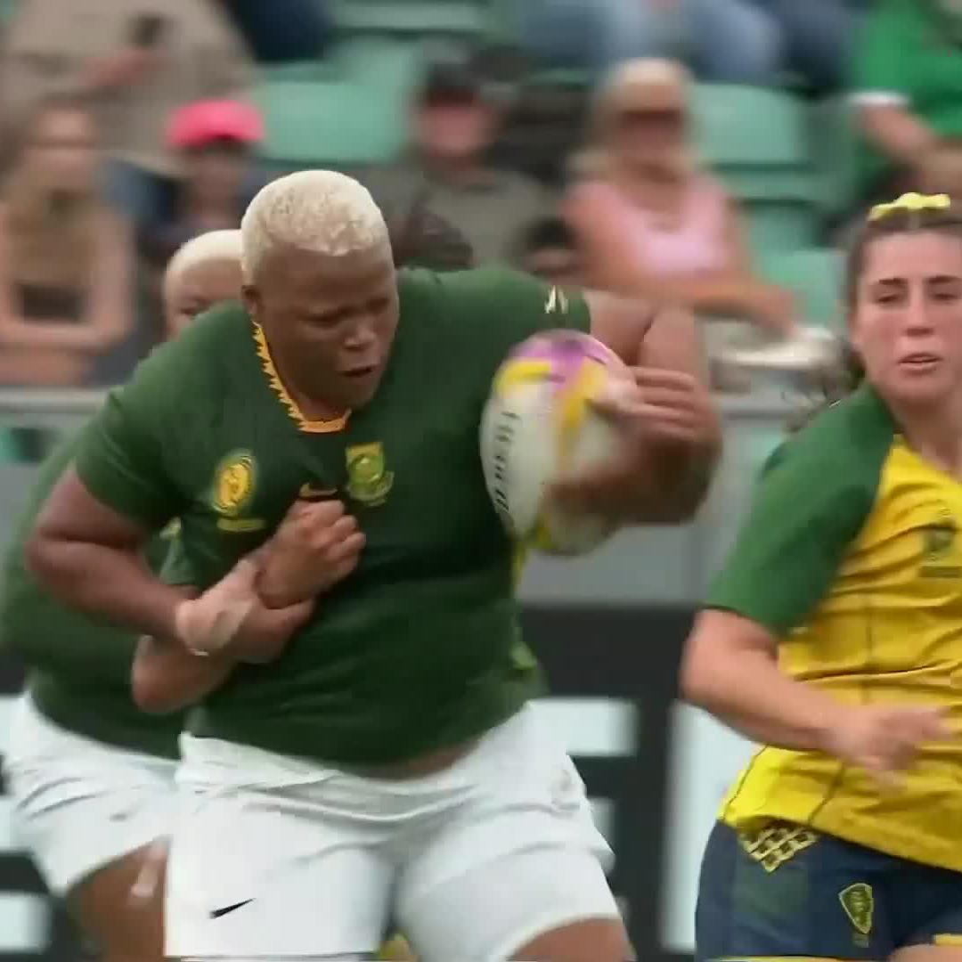 This carry from Aseza Hele 😤💪 📺 Stream #RWC2025 on DStv: