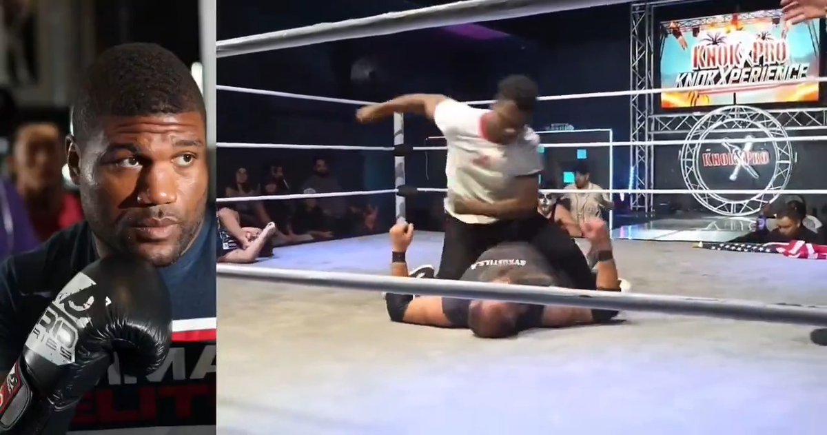 MMA fighter Raja Jackson (Rampage's son) goes WAY off script at a Knokx Pro Wrestling and beats Stewart Smith's face into a pulp and keeps punching him long after he was *clearly* knocked out. The entire event was live streamed on Raja's Kick channel. Hopefully he'll be in a prison cell shortly... Quote from Rampage: "I want to clear up the misinformation about my son Raja. I’ve been confirmed that the wrestler ( Stewart Smith aka Syko Stu) is awake and stable. Raja was unexpectedly hit in the side of the head by him moments before Smith’s match, Raja was told that he could get his “payback”in the ring,i thought it was apart of the show. It was bad judgement, and a work that went wrong. Raja is a MMA fighter not a pro wrestler and had no business involved in an event like this. I don’t condone my son’s actions AT ALL! He suffered a concussion from sparring only days ago and had no business doing anything remotely close to physical contact. As a father, im deeply concerned with his health AND the well being of Mr. Smith. That being said I’m very upset that any of this happened,but my main concern now is that Mr. Smith will make a speedy recovery.I apologize on his behalf and to KICK for the situation." #crime #california #RajaJackson #wrestling #violence
