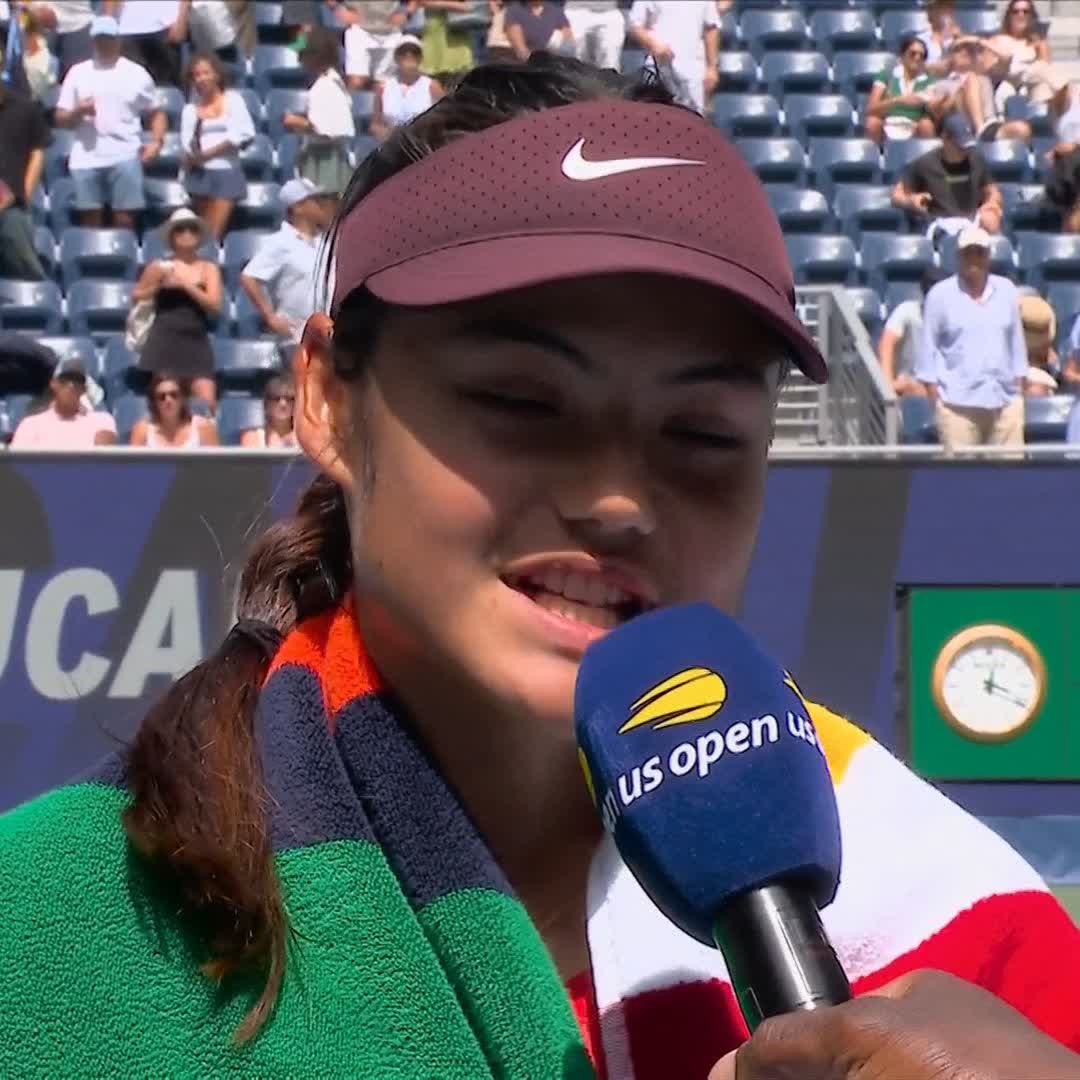 "This is my first win here since 2021" Emma Raducanu on her win against Ena Shibahara in the first round of the US Open 🎾