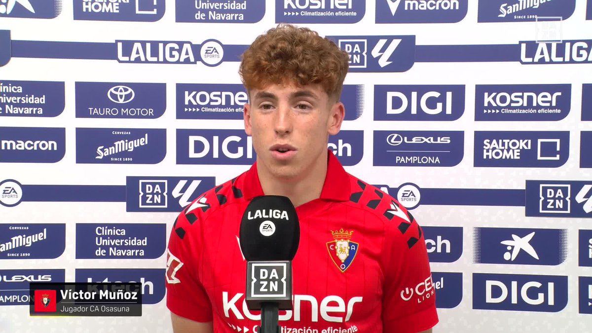 🗣️ Víctor Muñoz, enamorado de El Sadar y su afición "El ambiente es increíble, la gente aprieta y acompaña. Eso a un jugador le da la vida" #LALIGAenDAZN ⚽