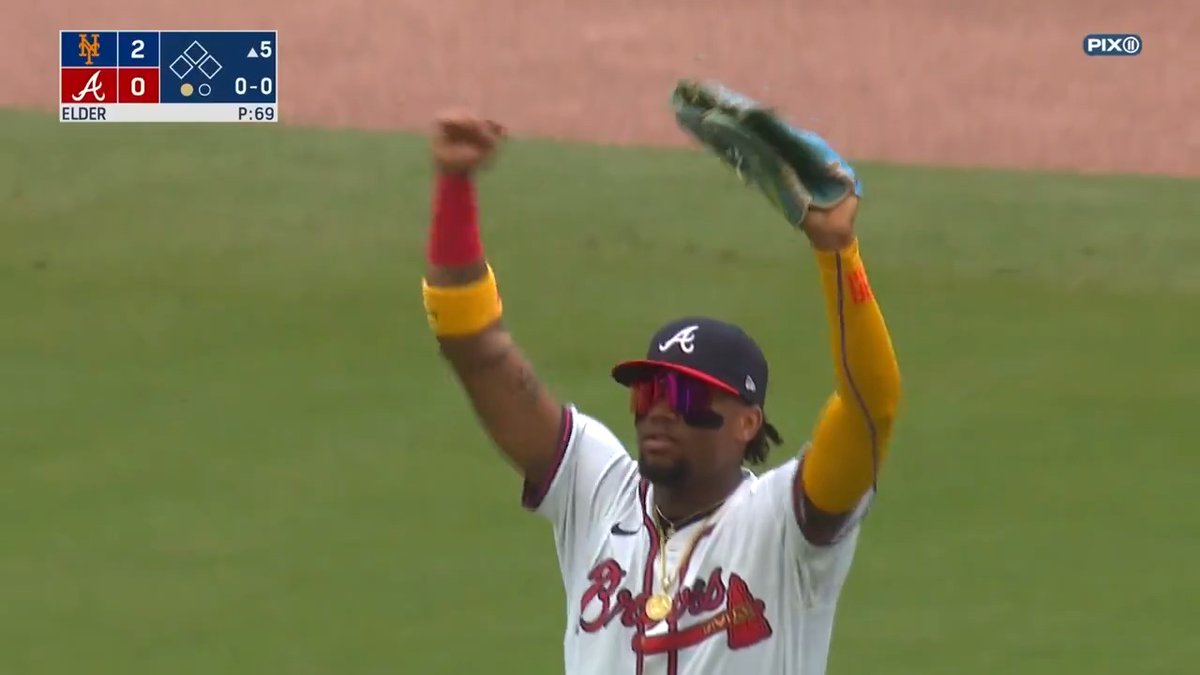Ronald Acuña Jr. got his revenge against Francisco Lindor after getting a hit taken away last night 😭