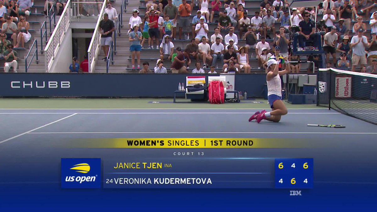 Indonesia’s first win in a Grand Slam main draw in 22 years! 🥹🇮🇩 Janice Tjen pulls off the upset over No.24 seed Kudermetova.