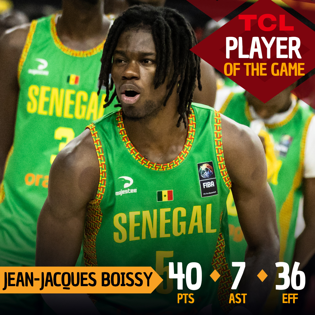🇸🇳 Jean-Jacques Boissy set a new #AfroBasket record with his impressive 40-point performance! 🔥 FSBB 🇸🇳🏀 x #TheTimeIsNow